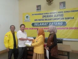 Serius Maju di Pilkada Ulang Bangka, Rudiyansyah Ambil Formulir di Partai Golkar