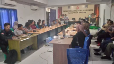 Undang Narasumber dari SPD Jakarta, Panwascam se Bangka Dibekali Materi Pemutahiran Data