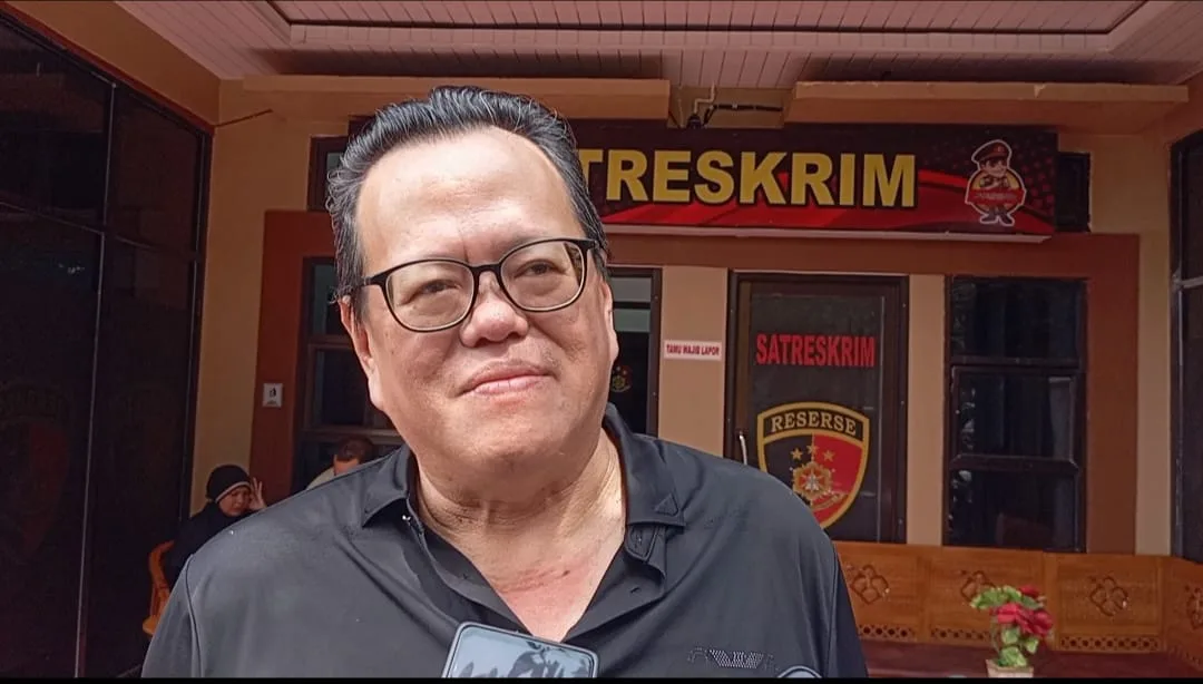 Aming usai buat laporan polisi ke Polres Basel, Sabtu (10/5/2025).