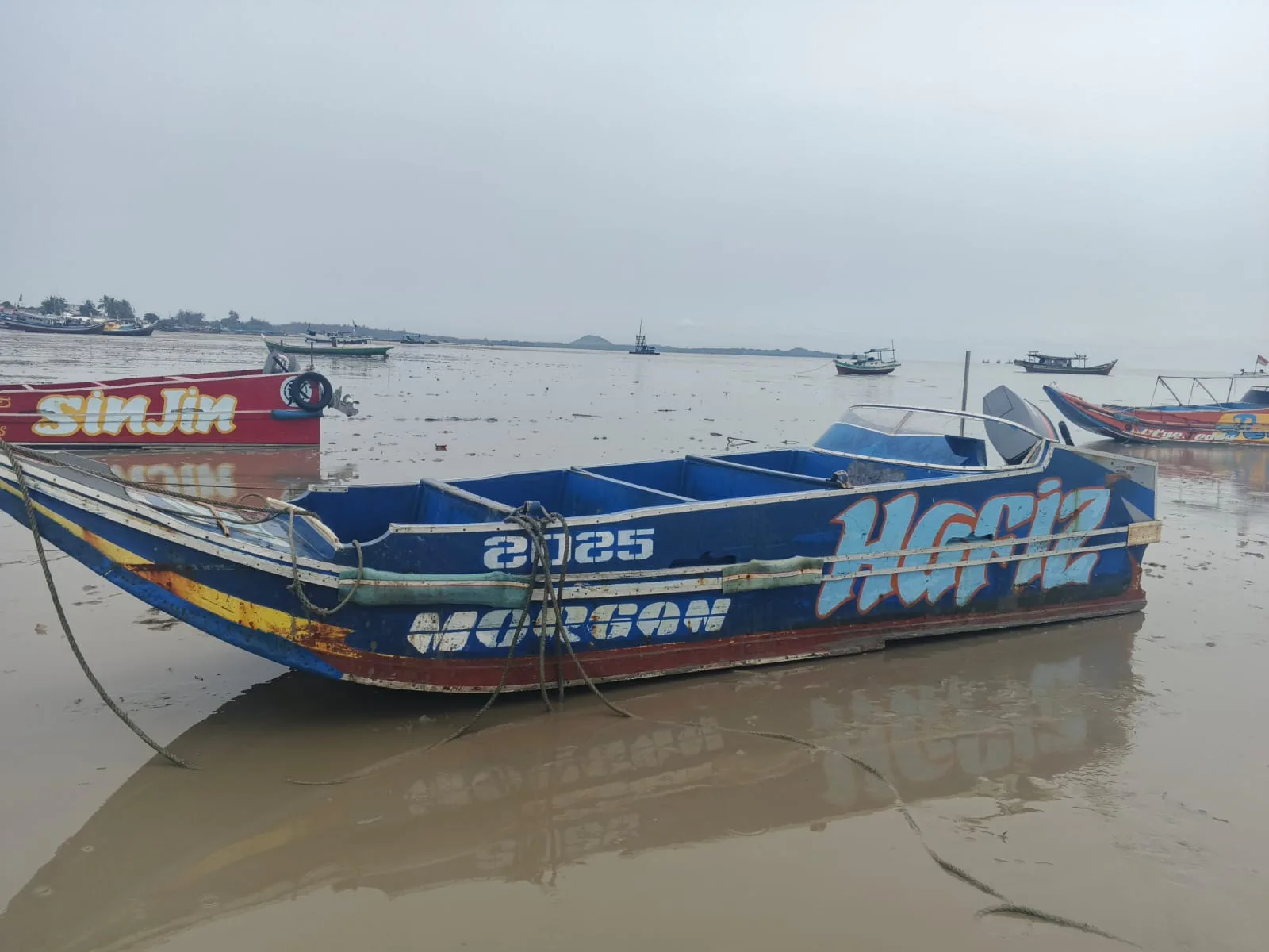 Speed Lidah Barang Bukti hasil Curian RK saat diamankan di Perairan Kuala Luar Desa Sungai Kong Kabupaten OKI, Sumsel.