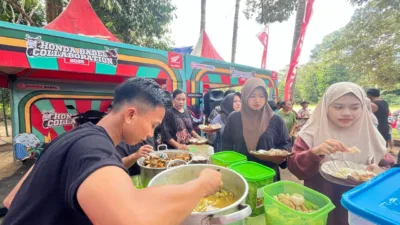 Makan Besar Bersama Honda Babel di Kelapa Meriah, Jalin Kebersamaan dan Kepedulian dengan Masyarakat