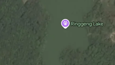 Tangkapan layar dari foto satelit di Kolong Ringeng berdekatan dengan BBI Toboali.