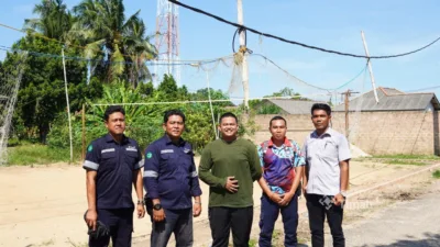 Dukung Gaya Hidup Sehat, PT Timah Renovasi Lapangan Voli di Bangka Selatan