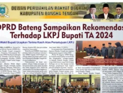 DPRD Bangka Tengah Sampaikan Rekomendasi Terhadap LKPJ Bupati TA 2024
