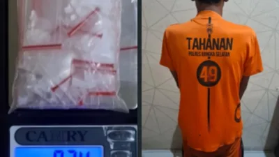 Dua Residivis Narkoba di Toboali Ditangkap Polisi Saat Nongkrong di Pondok, BB Sabu 10,16 Gram