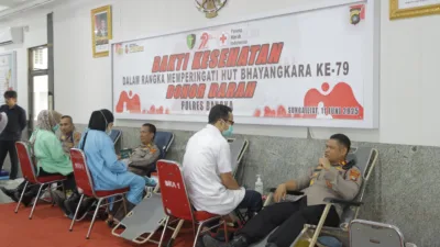 Donor Darah HUT Bhayangkara ke 79, Polres Bangka Kumpulkan 27 Kantong Darah