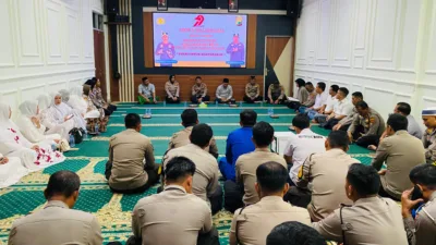 Sambut HUT ke 79 Bhayangkara, Polresta Pangkalpinang Gelar Doa dan Zikir Bersama