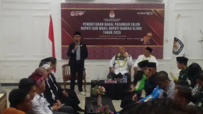 Terima Berkas Pendaftaran Andi Kusuma-Budiyono, KPU Bangka Siap Lakukan Verifikasi