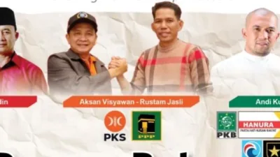Inilah Empat Pasangan Calon Pilkada Ulang Bangka dengan Partai Pengusung, Aksan-Rustam, Fery Insani-Syahbudin, Andi Kusuma-Budiyono, Rato-Ramadian   