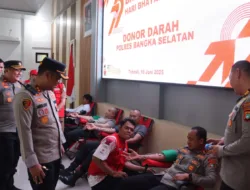 Warga Basel Antusias Terlibat Ikut Donor Darah yang Digelar Polres Bangka Selatan