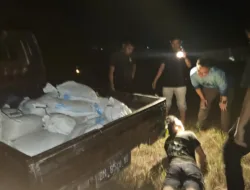 Subdit Tipidter Polda Babel Gagalkan Penyelundupan Puluhan Karung Pasir Timah di Pantai Sengkelik Sijuk