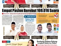 Empat Paslon Berebut 169.016 Suara,  85.312 Suara Perempuan dan 83.704 Suara Laki-Laki