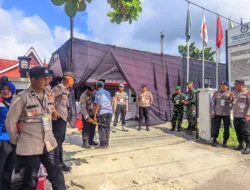 121 Personel Polres Bangka Berhasil Amankan Pleno Penetapan Nomor Urut Paslon