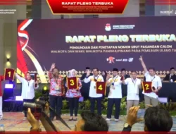 Ini Nomor Urut Pasangan Calon Wali Kota dan Wakil Wali Kota, Nomor 1, Eka-Radmida, Nomor 2, Molen-Zeki, Nomor 3 Udin-Dessy, Nomor 4, Basit-Dede