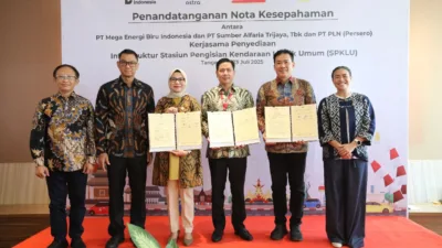 PLN, MEBI, dan Alfamart Kolaborasi Kembangkan Infrastruktur SPKLU di Lokasi Strategis se-Indonesia