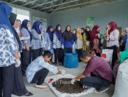 PT Timah Latih Ibu-ibu  Sungailiat Olah Sampah Jadi Kompos Bernilai Ekonomis