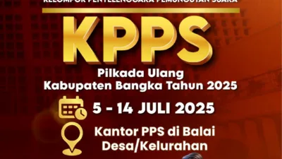 Buruan Daftar, KPU Bangka Rekrut 3.213 Anggota KPPS dan Linmas untuk Pilkada Ulang 2025