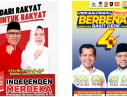 Ada yang Tempel Stiker Nomor 4 di Spanduk Eka-Radmida, Pasangan 1 dan 4 Sepakat Tak Mau Terjebak Provokasi Adu Domba
