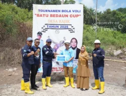 PT Timah Dukung Turnamen Voli Batu Bedaun Cup, Dorong Semangat Olahraga Masyarakat