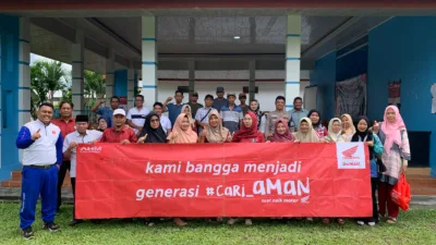 Honda Babel Ajak Aparatur Desa Aik Merbau Jadi Role Model Keselamatan Berkendara