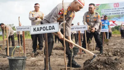 Sambut HUT ke-80 RI, Polda Babel Serentak Tanam 187.000 Bibit Pohon