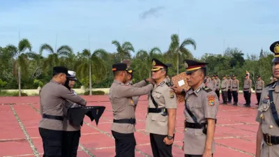 Sejumlah PJU Polres Bangka Barat Berganti, Kapolres Ingatkan Optimal Laksanakan Tugas