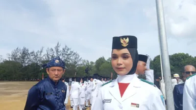 Pembawa Baki pada Upacara HUT ke-80 RI di Bangka Barat Bercita-cita jadi Polisi