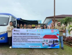 Kolaborasi dengan Dinas Kesehatan Kabupaten Belitung Timur, PT Timah Hadirkan Pelayanan Mobil Sehat di SMP Negeri 1 Simpang Pesak
