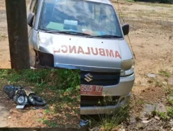 Mobil Ambulans Terlibat Lakalantas di Dekat RSUD Bangka Barat 