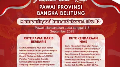 Jadwal Pawai HUT ke-80 RI di Pangkalpinang Berubah, Ferdiyan: untuk Kendaraan Hias Rute Baru
