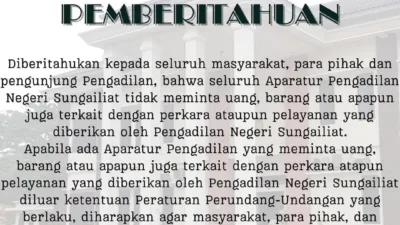 Berikan Nomor Telepon ke Publik, Ketua PN Sungailiat Minta Laporkan Hakim yang Menyimpang