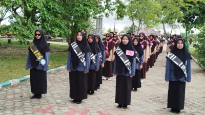 Sambut HUT  ke 80 RI, 28 Tim Santri Ponpes Bahrul Ulum Ikuti Lomba PBB Mini