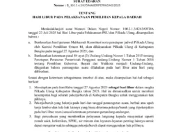 Pj Bupati Bangka Tetapkan 27 Agustus sebagai Hari Libur, Ada Hak dan Kewajiban dari Pekerja dan Pengusaha