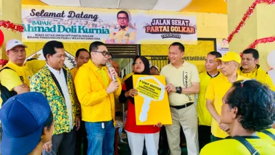 Ribuan Warga Ikuti Jalan Sehat Partai Golkar, Bambang Patijaya Berikan Hadiah Utama Satu Unit Sepeda Motor