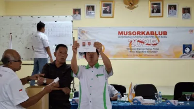 Raih 13 Suara, Martin Menang Tipis pada Musorkablub KONI Bangka Barat