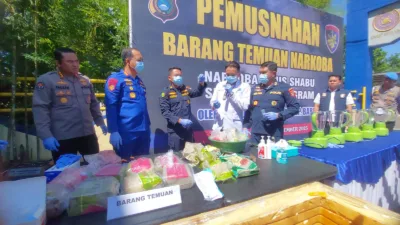 Sabu Senilai Rp11 Miliar Dimusnahkan Ditpolairud Babel