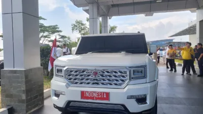 Presiden Prabowo Subianto Kunker ke Babel Gunakan Mobil Maung Garuda