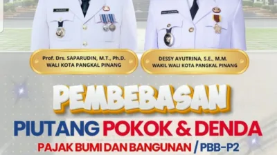 Program Pemutihan PBB untuk Warga Pangkalpinang, Mulai 15 Oktober sampai 30 November 2025, Cukup Bayar PBB Tahun 2025, Bebas Piutang Pokok dan Denda