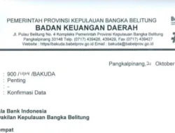 Layangkan Surat ke BI, Bakuda Babel Pertanyakan Penjelasan Dana Mengendap Rp2,10 T di Perbankan