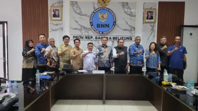BNNP Gandeng PWI Babel dan APDESI Babel untuk Cegah dan Berantas Narkoba