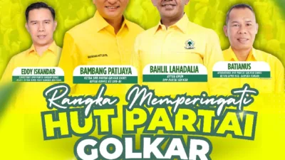 Semarakkan HUT Partai Golkar ke 61, Partai Golkar Babel Gelar Pasar Murah hingga Kegiatan Sosial
