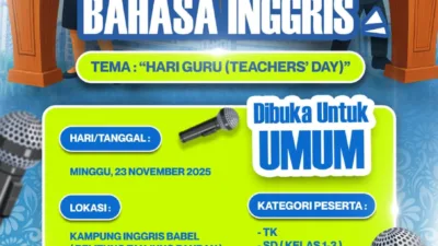 Kampung Inggris Babel Hadir di Belitung, Awali Langkah dengan Lomba Pidato Bahasa Inggris Sambut Hari Guru Nasional