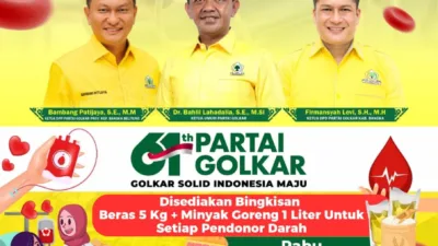 Besok, DPD Partai Golkar Bangka Siapkan 200 Paket Sembako untuk Pendonor Darah