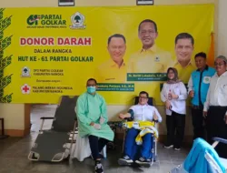 Donor Darah HUT Partai Golkar ke 61, Partai Golkar Bangka Berhasil Kumpulkan 41 Kantong Darah