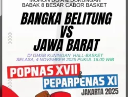 Mohon Dukungan, Sore Ini Tim Basket Babel Berlaga di Delapan Besar  Lawan Jabar setelah Libas Kalbar dan Aceh