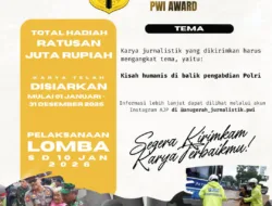 PWI Gelar AJP 2025 dengan Hadiah Rp300 Juta, Perkuat Peran Jurnalisme di Bencana Sumatera