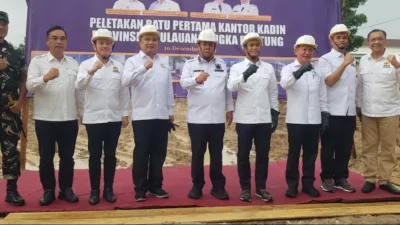 Letakan Batu Pertama Kantor Kadin Babel, Ketua Umum Kadin Indonesia Ucapkan Terima Kasih untuk Gubernur