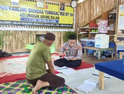 Bhabinkamtibmas Apresiasi Poskamling Bhinneka Tunggal Ika Juara 1 Tingkat Polda Babel