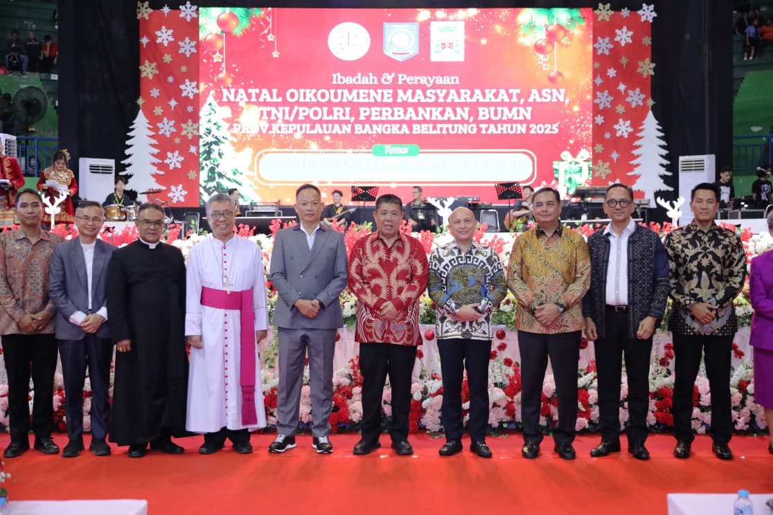 Puncak Natal Oikoumene 2025, Gubernur Babel Ajak Umat Rawat Kebhinekaan sebagai Kekuatan Bangun Daerah