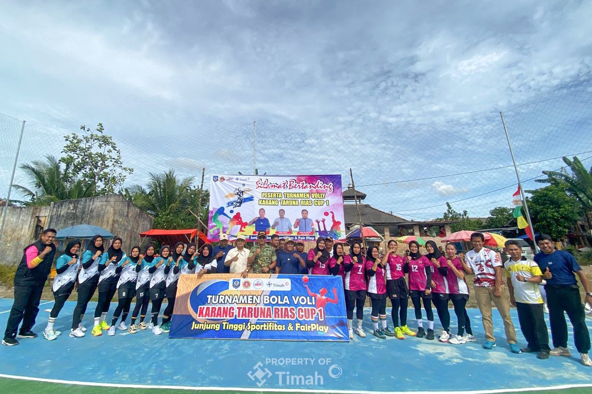 PT TIMAH Tbk Perkuat Olahraga Masyarakat dengan Dukung Turnamen Voli antardesa di Bangka Selatan